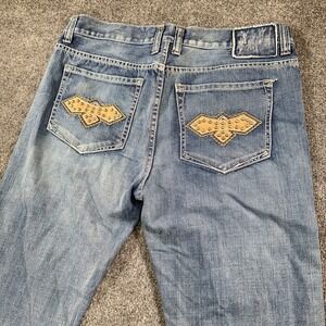 Vintage Helix‎ Cross Jeans Mens 37x32 Relaxed Wide Bootcut Leg Opening 20"  Y2K